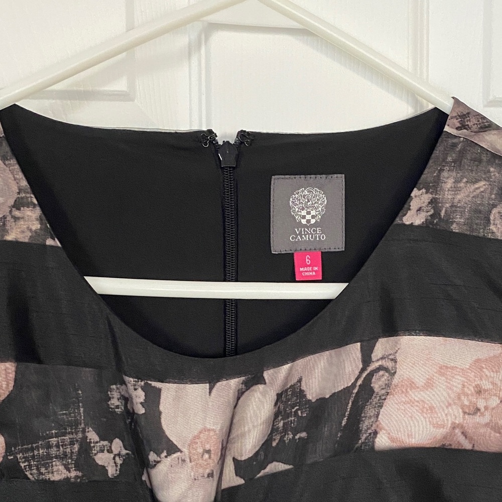 Vince Camuto Striped Floral Mini Dress - Picture 2 of 5
